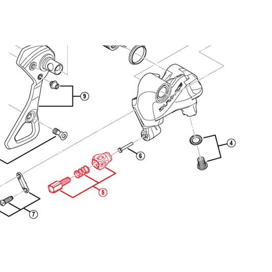 Kabelspendingjusteringssæt til bagskifter SHIMANO DURA-ACE RD-9000
