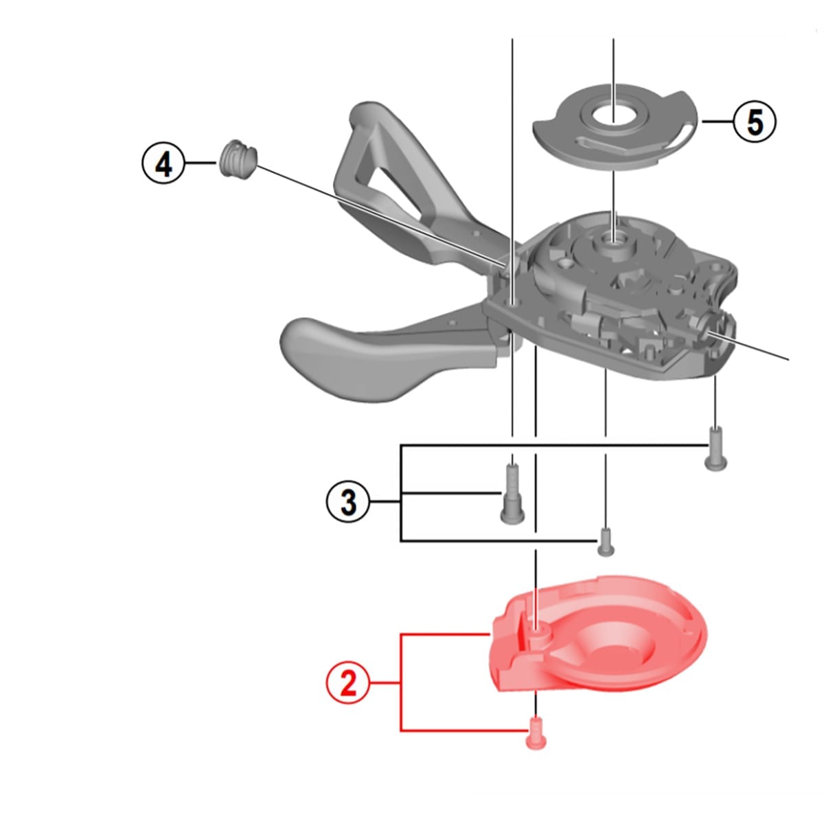 Behuizing Versnellingsschakelaar SHIMANO SLX SL-M7000 Links #Y06N98020