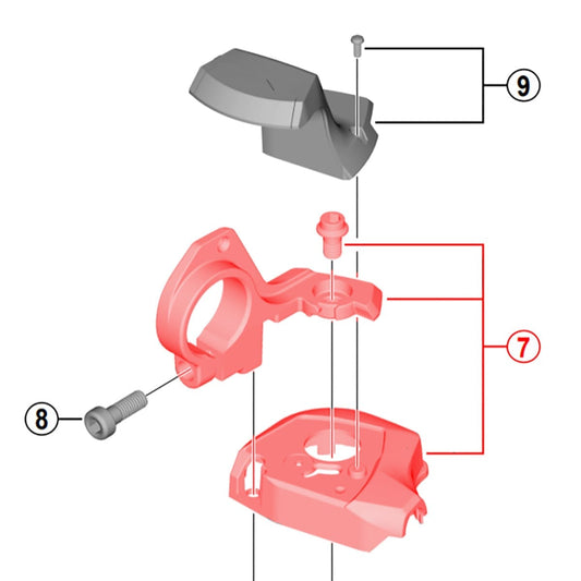 Kap voor Versnellingsschakelaar met Indicator SHIMANO SLX M7000 Links #Y06N98050