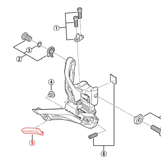 Destička vidlice předního přehazovače SHIMANO DURA-ACE FD-9000 #Y5NF19000