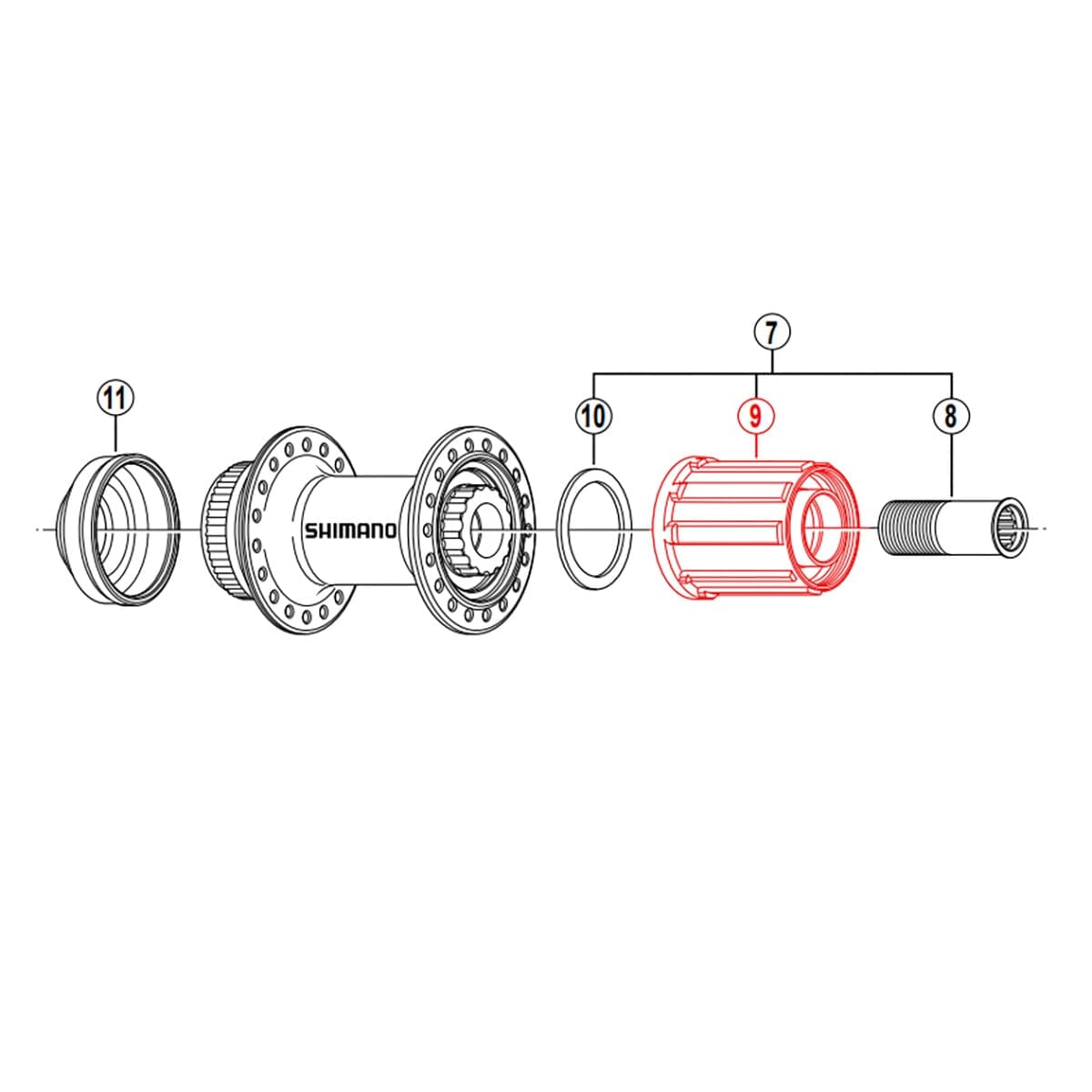 SHIMANO FH-RM35 MTB Freehub Body #Y3TE98050