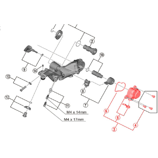 Cover Set for SHIMANO M9100 Rear Derailleur #Y3FA98020