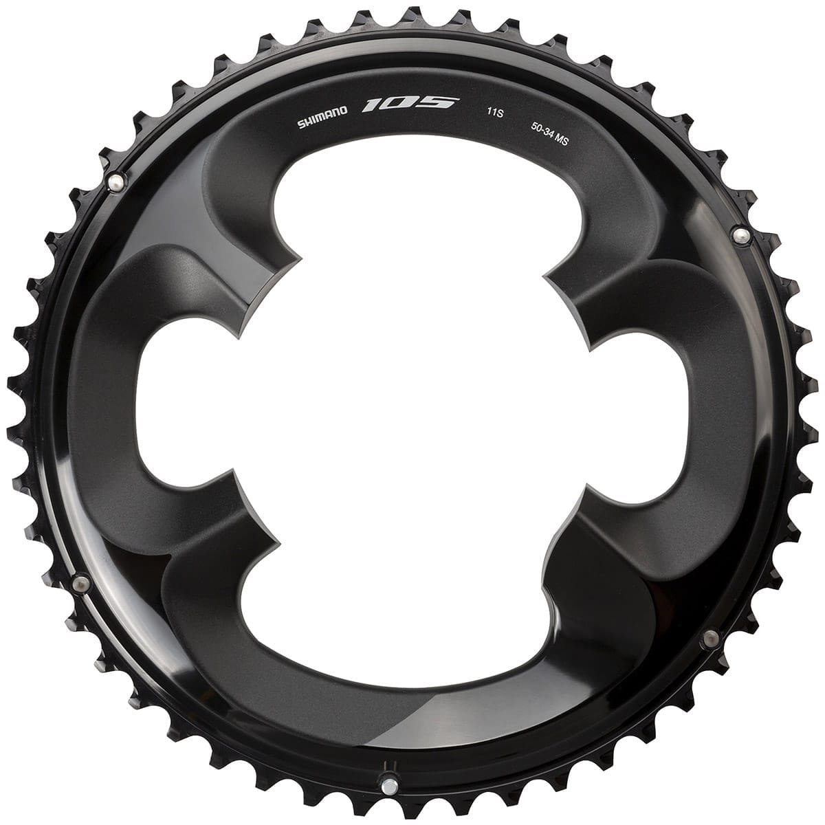 Ydre 11-trins kædeblad SHIMANO 105 R7000 110 mm Sort