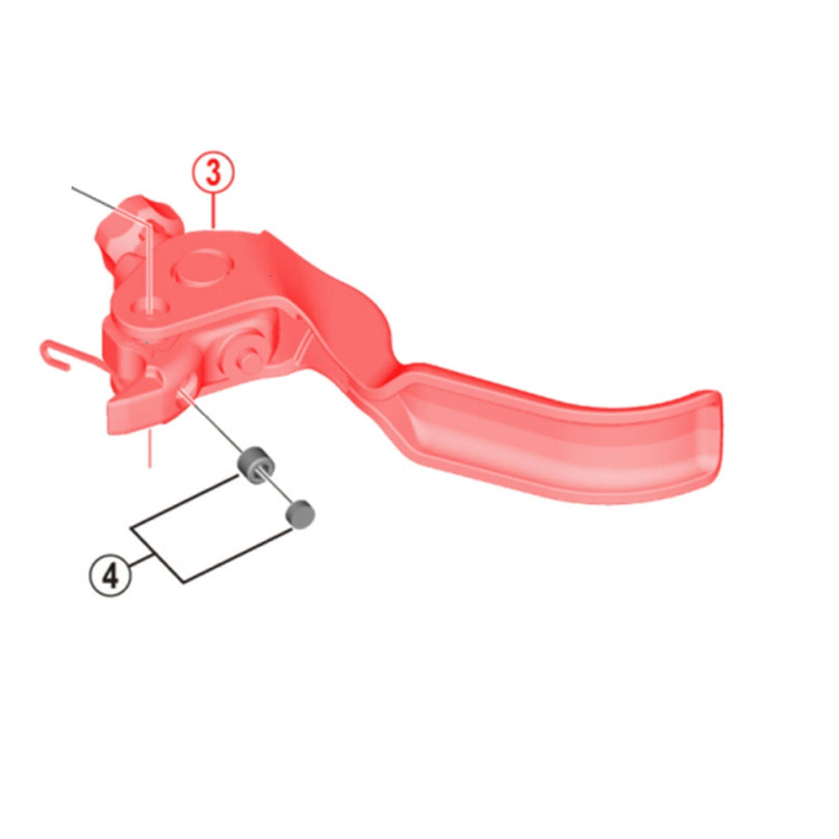 Right Brake Lever Arm for SHIMANO SLX BL-M7100 Brake #Y2S798010