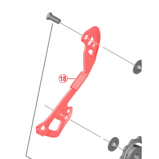 Interne Achterderailleurbeugel SHIMANO GRX RD-RX817 #Y5ZN00080