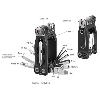 Multi-tool TOPEAK NINJA 16+ (16 funcții)