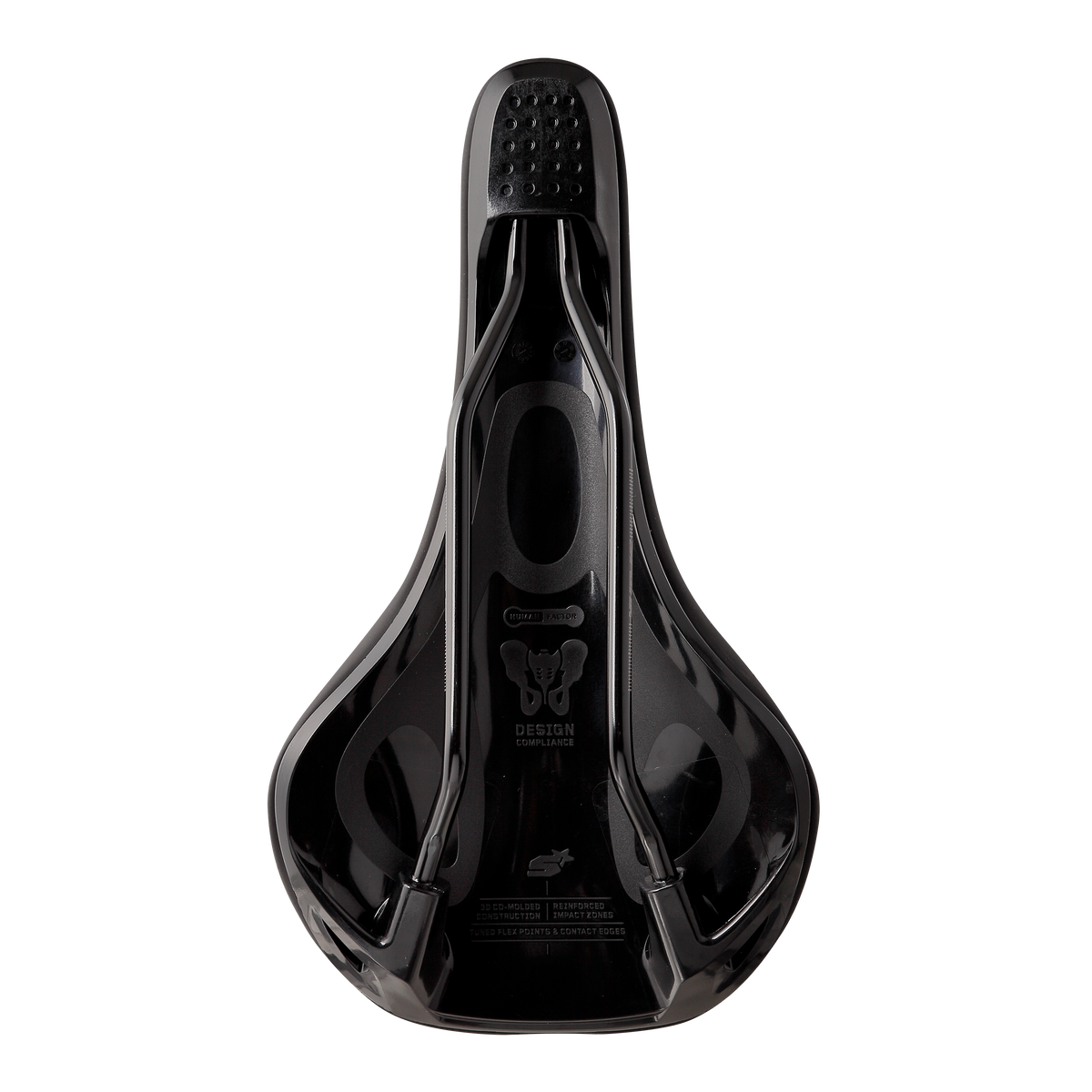 Siodełko SPANK OOZY 220 144mm Szyny CrN/Ti Czarne