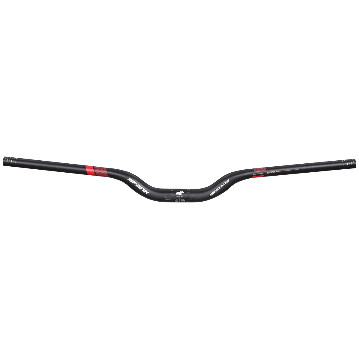 Styr SPANK SPIKE 800 VIBROCORE Rise 50 mm 31.8/800 mm Sort / Rød