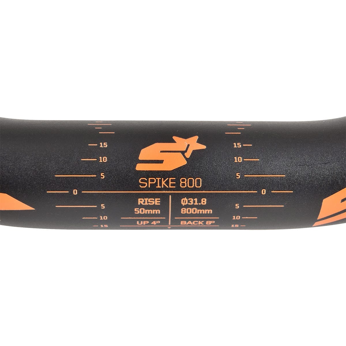 Τιμόνι SPANK SPIKE 800 VIBROCORE Rise 50 mm 31,8/800 mm Μαύρο/Πορτοκαλί