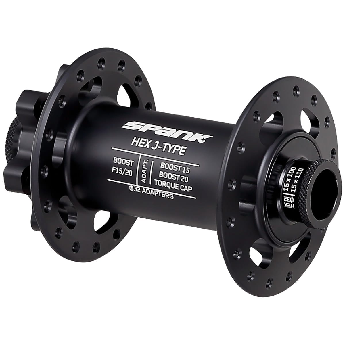 Forhjulsnav SPANK HEX 15/20 mm Boost Sort