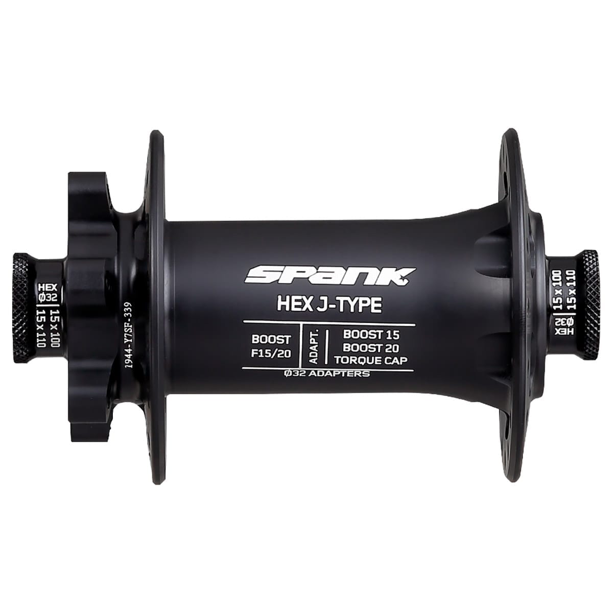 Forhjulsnav SPANK HEX 15/20 mm Boost Sort