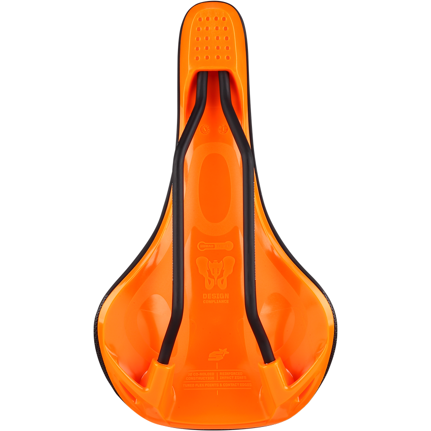 Sadel SPANK SPIKE 160 Læder Skinnerl CrMo Orange