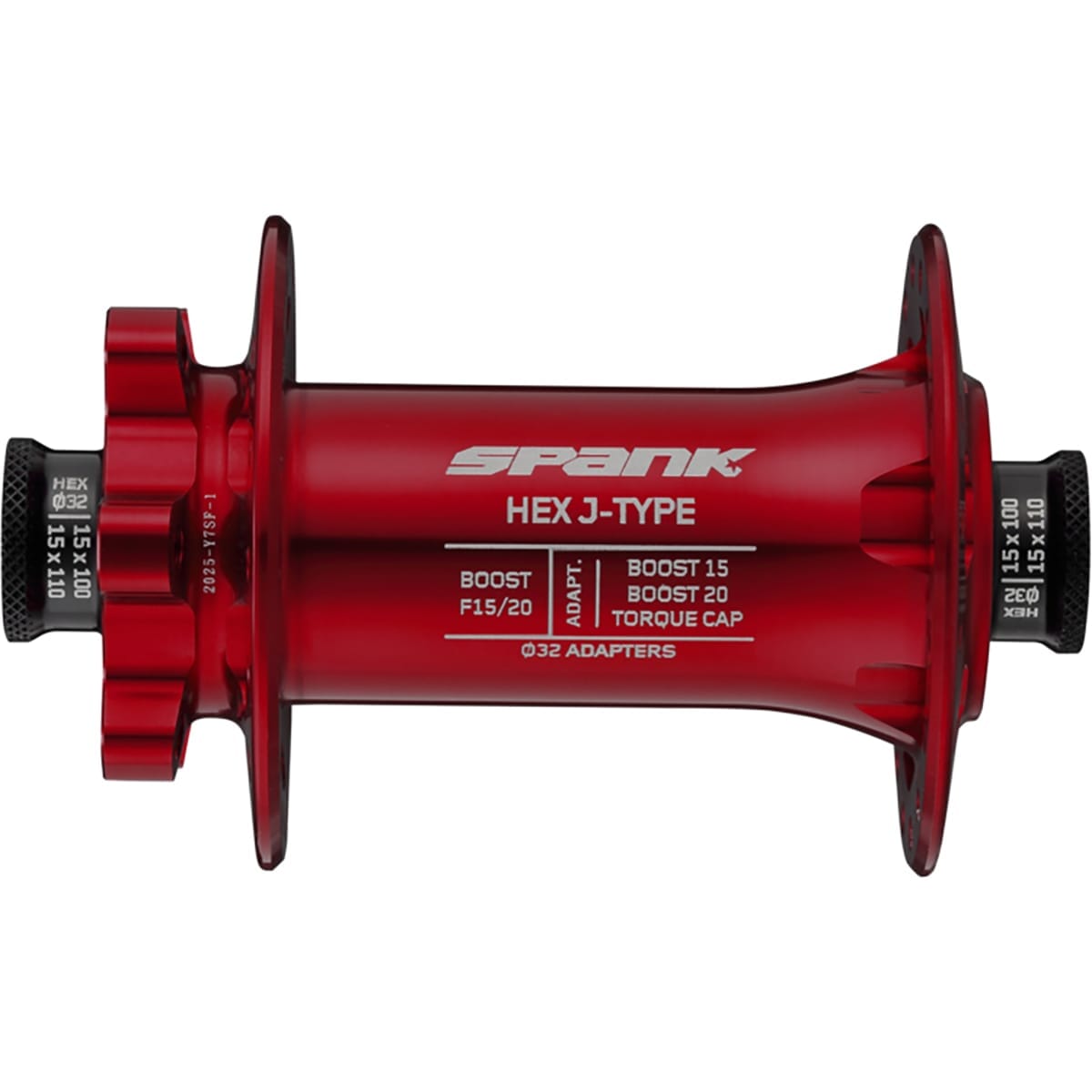 SPANK HEX 15/20 mm Boost Front Hub Red