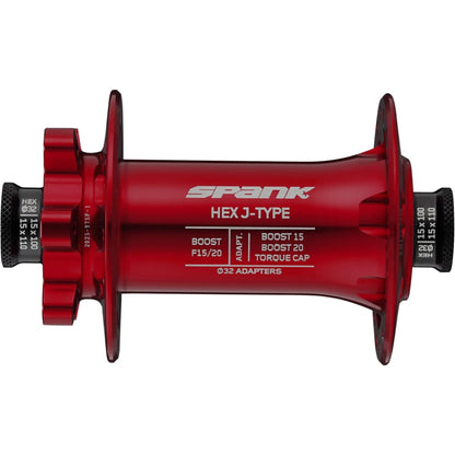 SPANK HEX 15/20 mm Boost Front Hub Red