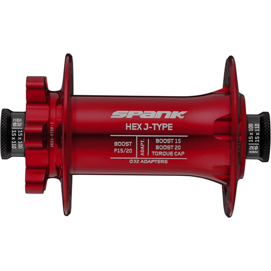 SPANK HEX 15/20 mm Boost Front Hub Red