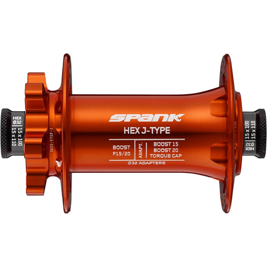 SPANK HEX 15/20 mm Boost Orange Front Hub