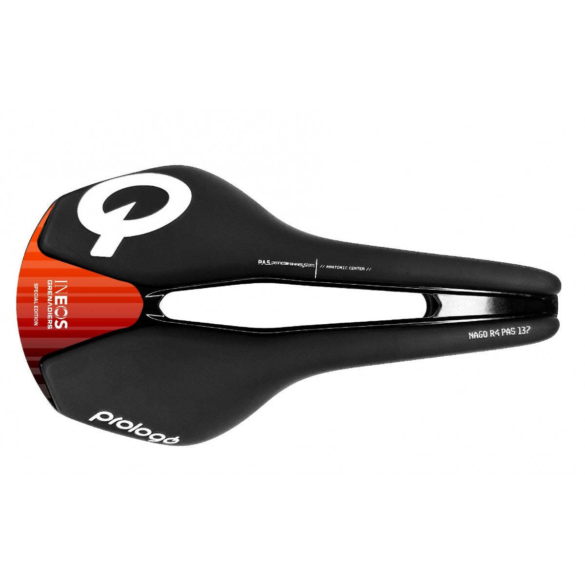PROLOGO NAGO R4 PAS 137mm Tirox Rails Saddle INEOS Black/Red