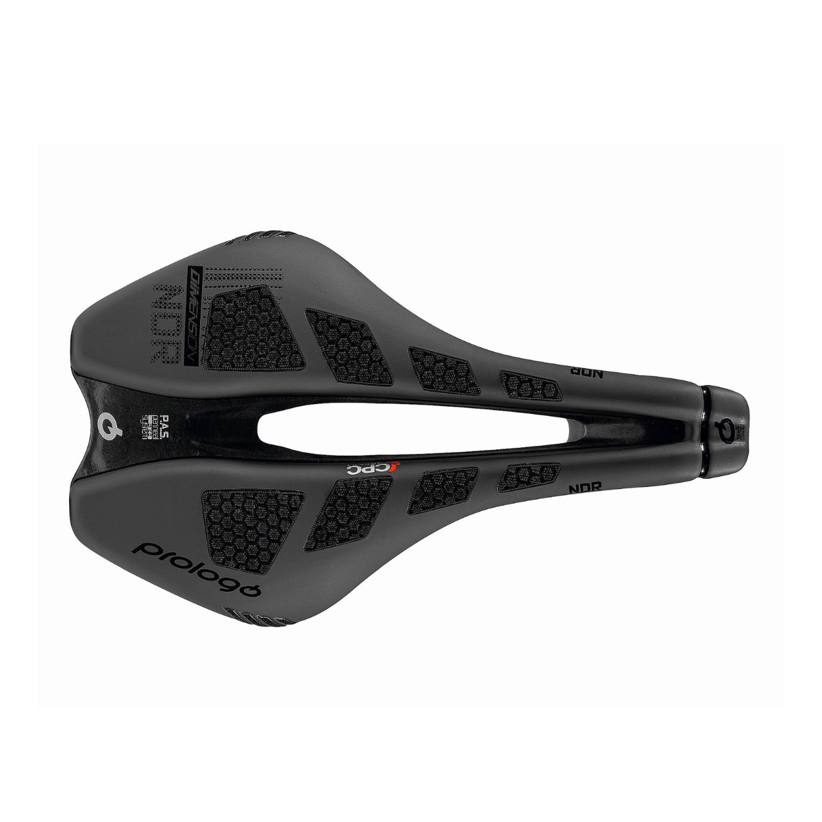 Sadel PROLOGO DIMENSION NDR CPC 143 mm Skenor TiroX Svart