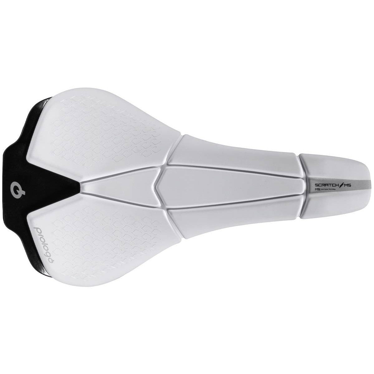 Sadel PROLOGO SCRATCH M5 Skenor Kolfiber bredd 140mm Vit