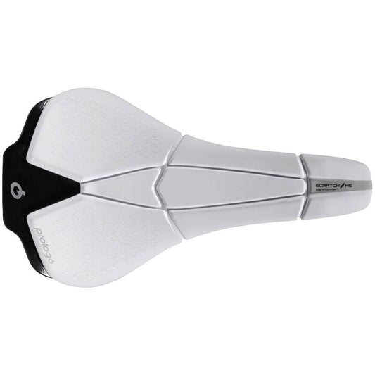 Sadel PROLOGO SCRATCH M5 Skenor Kolfiber bredd 140mm Vit
