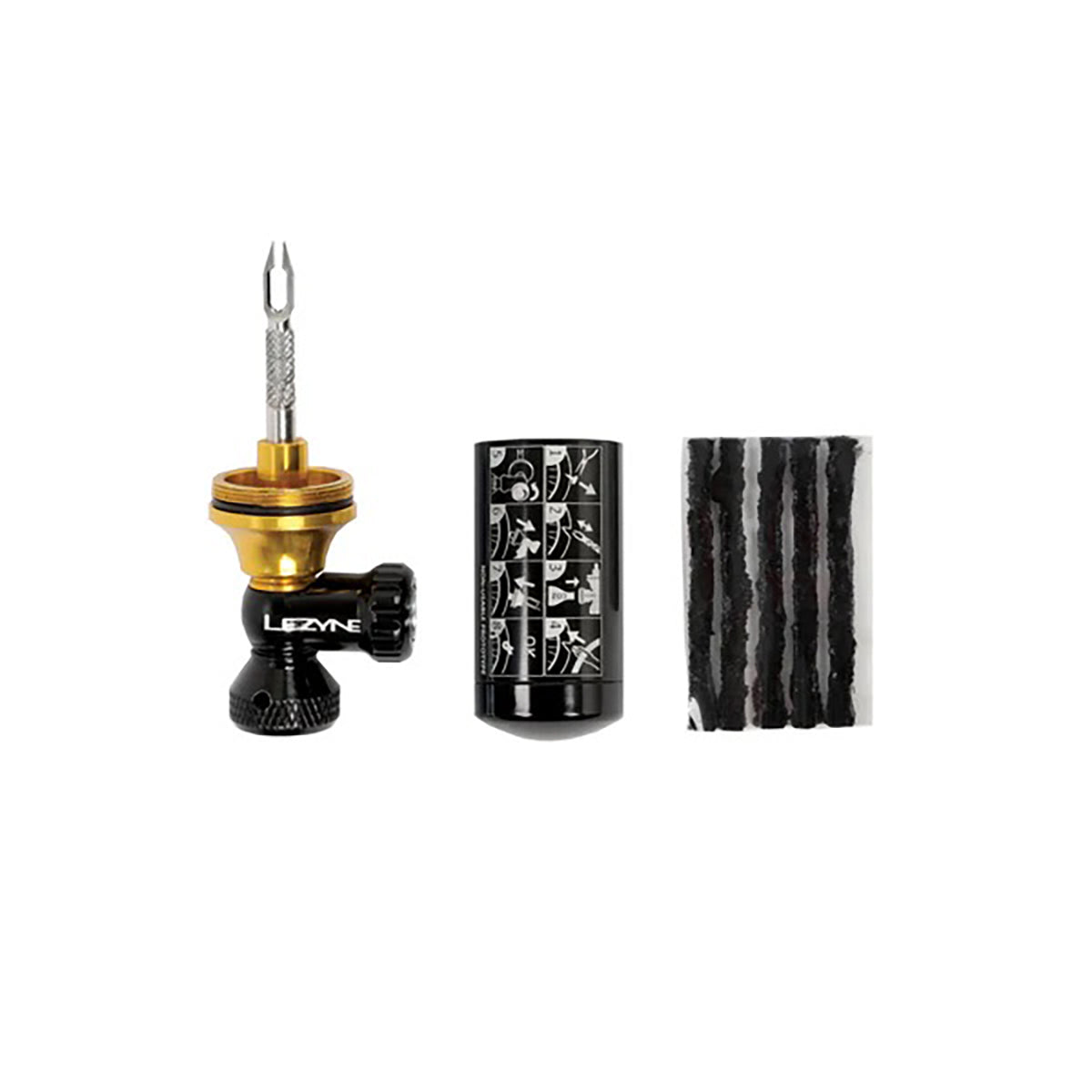 Zestaw Naprawczy Tubeless Nabijak CO2 LEZYNE BLASTER + 5 Knotów + 2x Naboje CO2