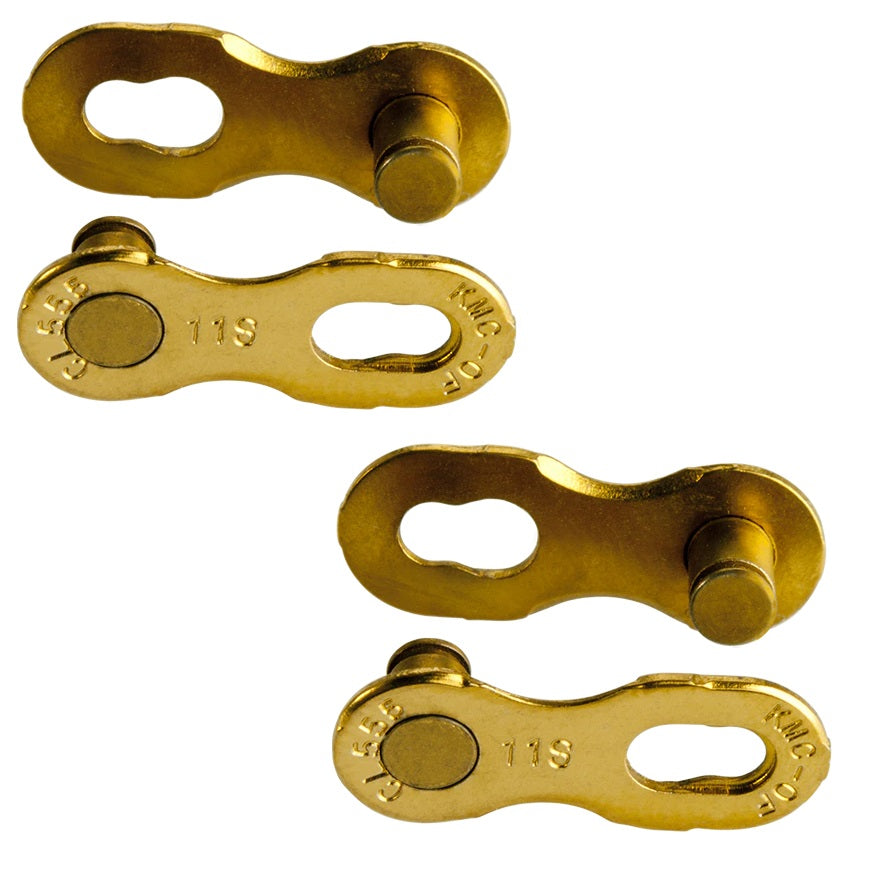 KMC 11R Ti-N Gold Quick Links for KMC 11-Speed Chains (x2)