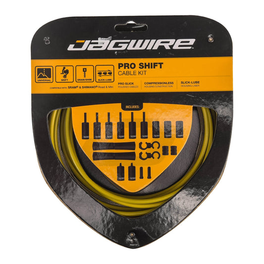 Kabel- og kabelføringssæt til derailleur JAGWIRE ROAD AND MOUNTAIN PRO Gul