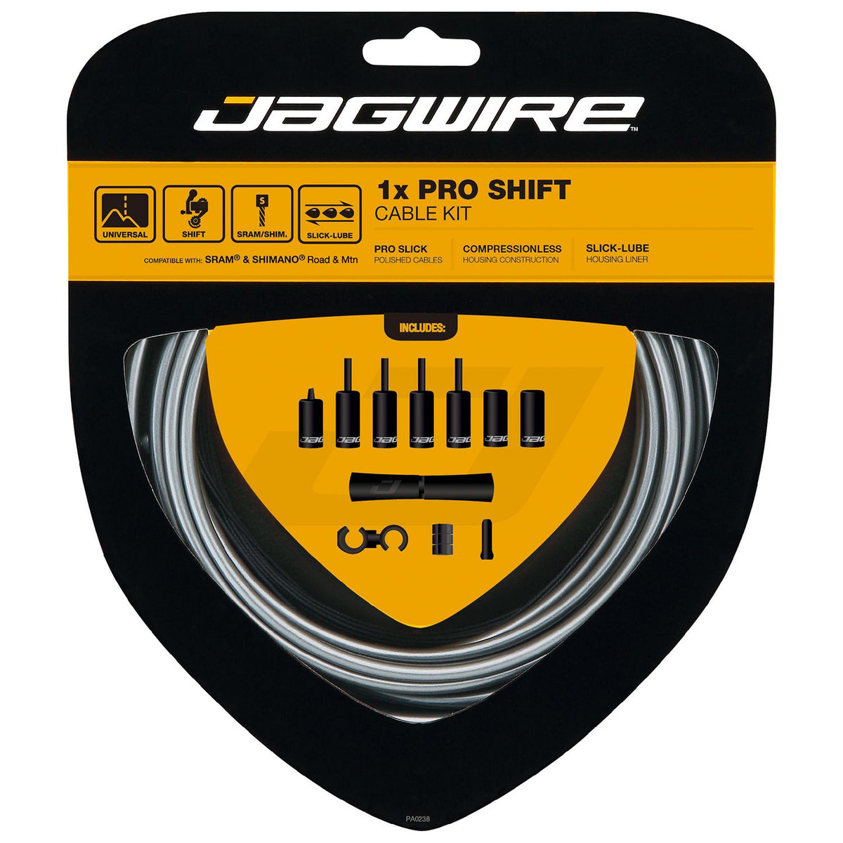 Kabel- og Kabelkappe-sæt til Derailleur JAGWIRE PRO SHIFT 1X Grå