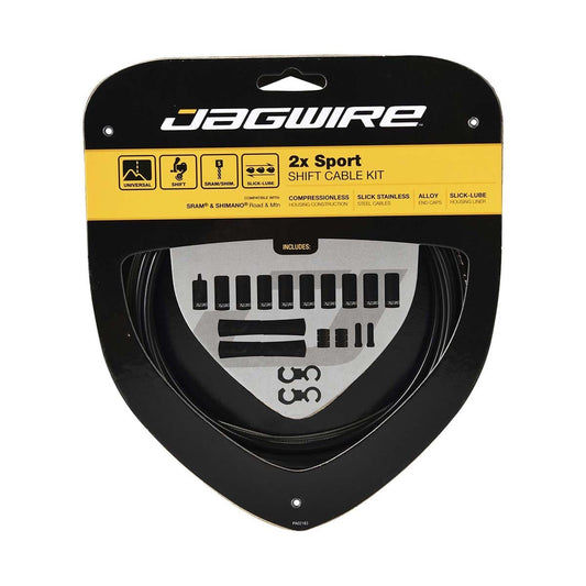 JAGWIRE SPORT SHIFT 2X Gear Kabel- og Kabelstrømpesæt