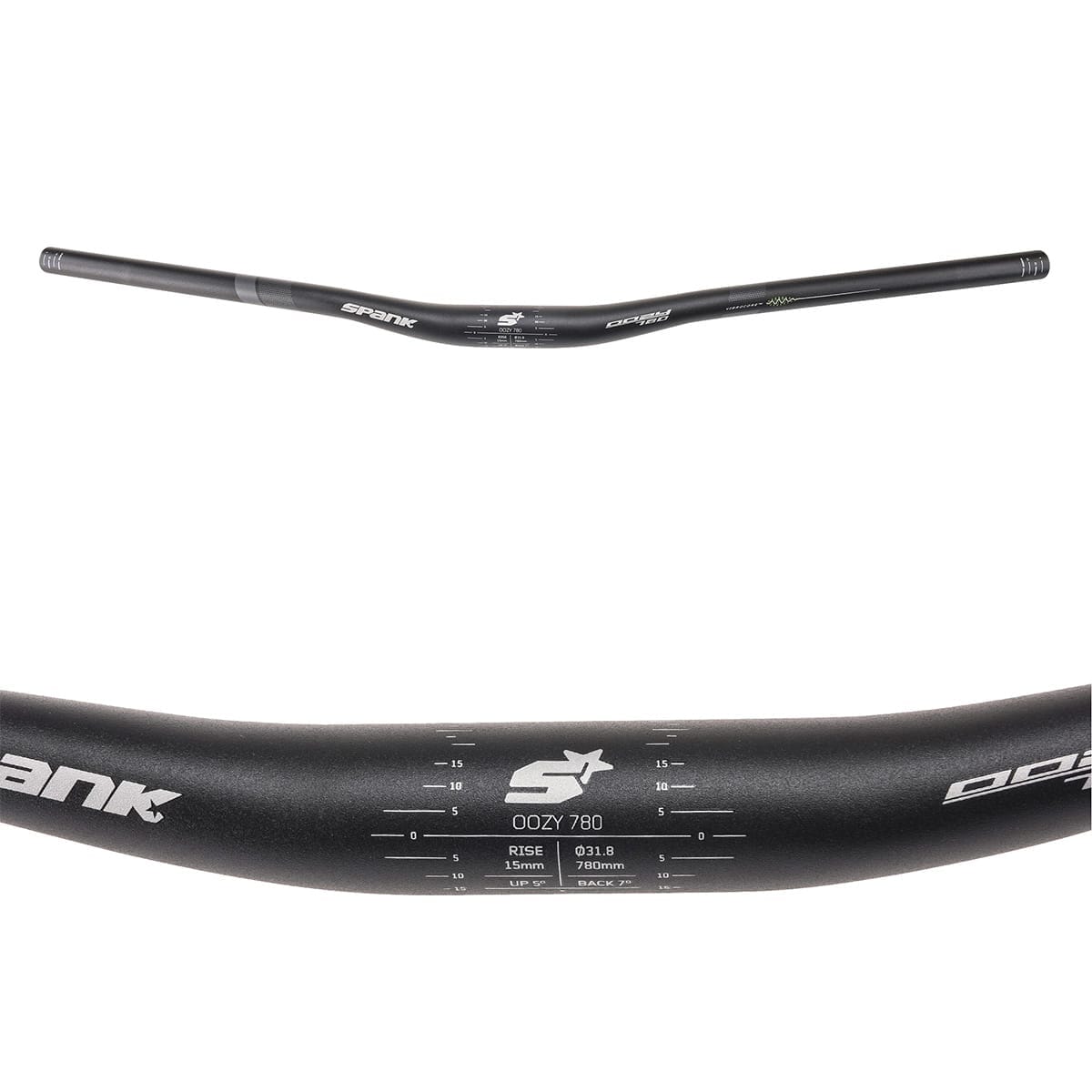Styr SPANK OOZY TRAIL 780 VIBROCORE Rise 15mm 780mm Sort
