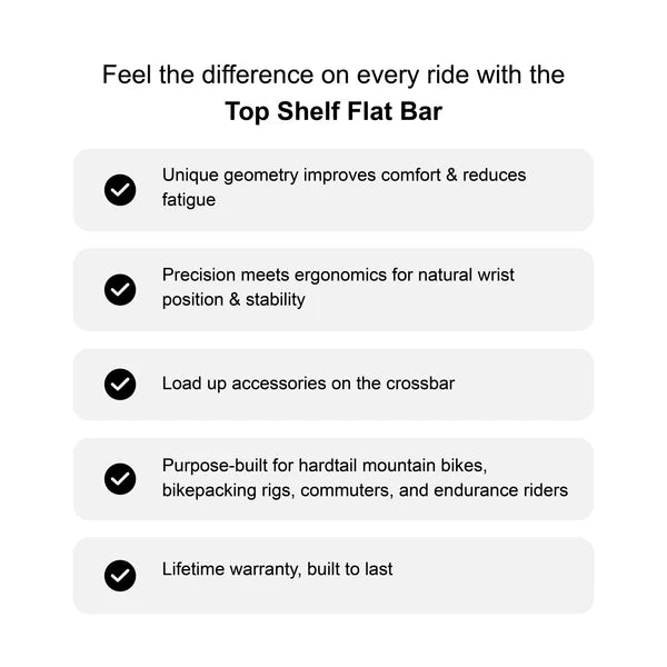 REDSHIFT Top Shelf Flat Rise 70mm 800mm Handlebar