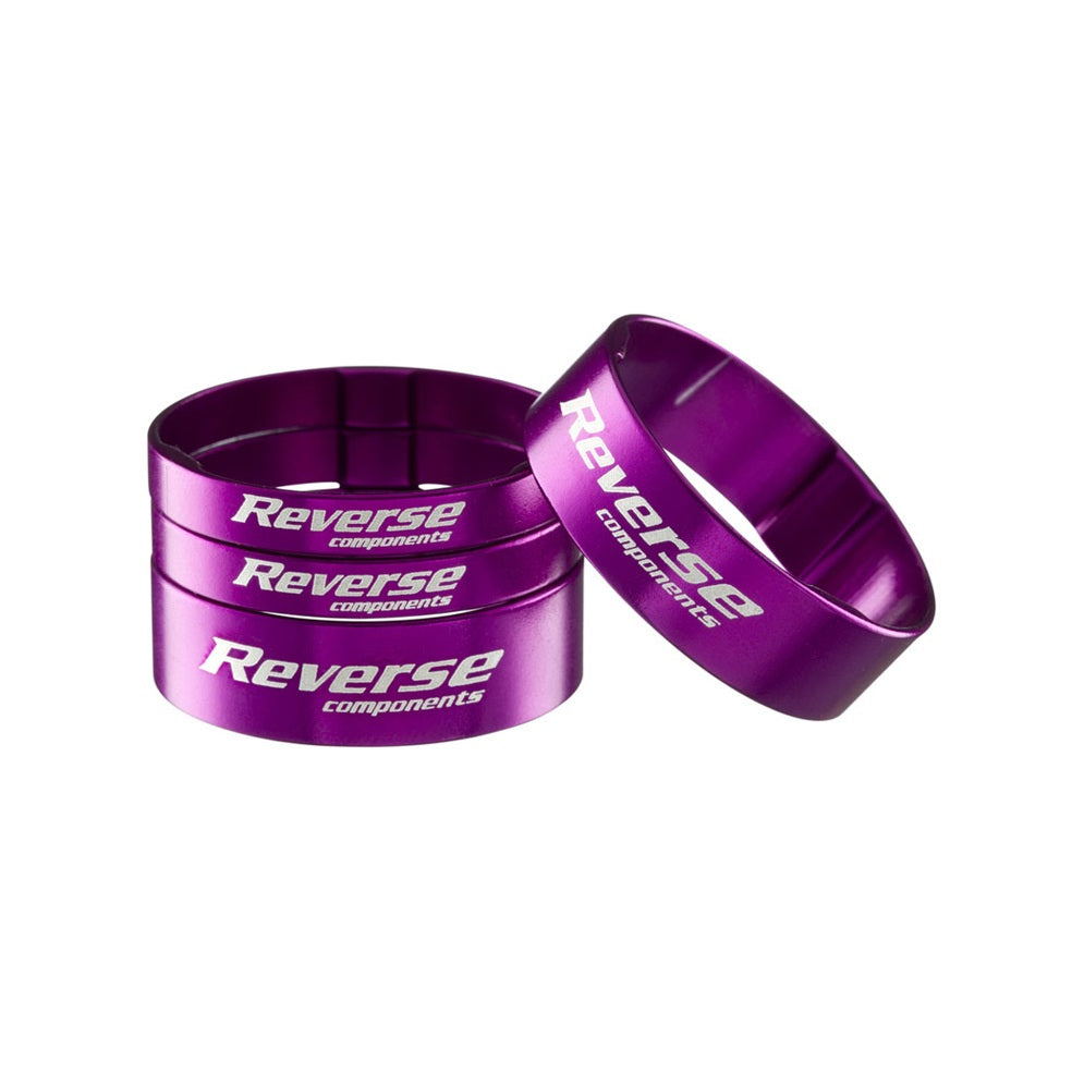 Styreafstandssæt REVERSE COMPONENTS Aluminium Ultra-Light 1"1/8 Violet