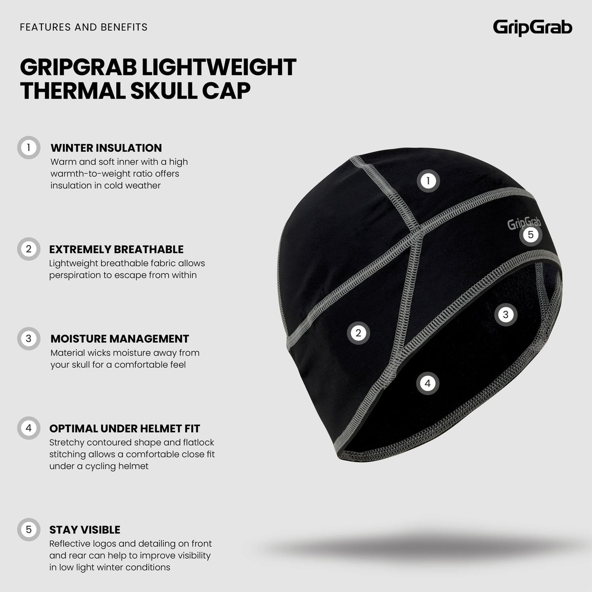 Helmmuts GRIPGRAB THERMO Zwart