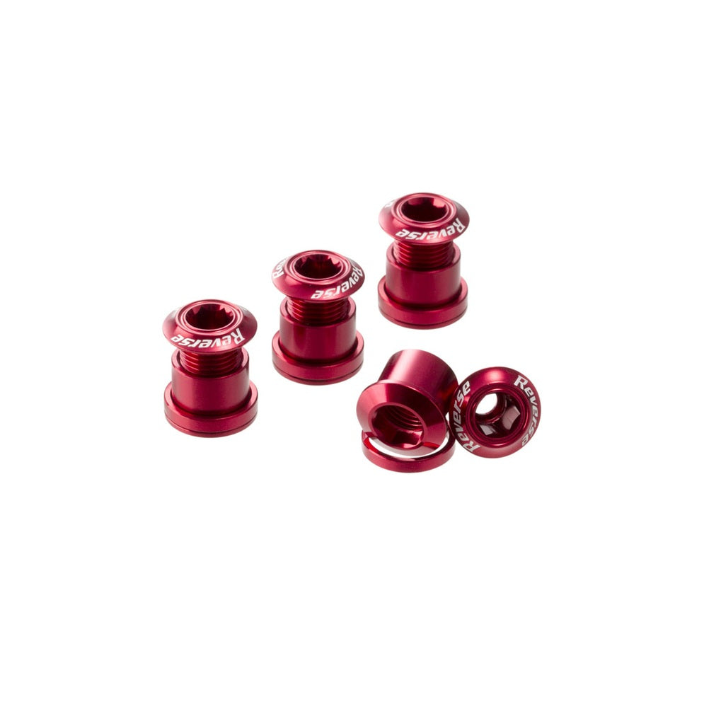 Sada 4 šroubů komínku REVERSE COMPONENTS Červená