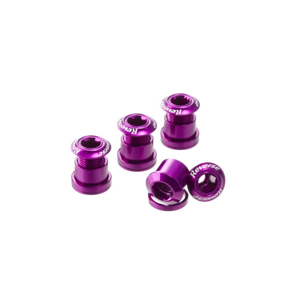 REVERSE COMPONENTS 4 Chainring Bolt Kit Purple