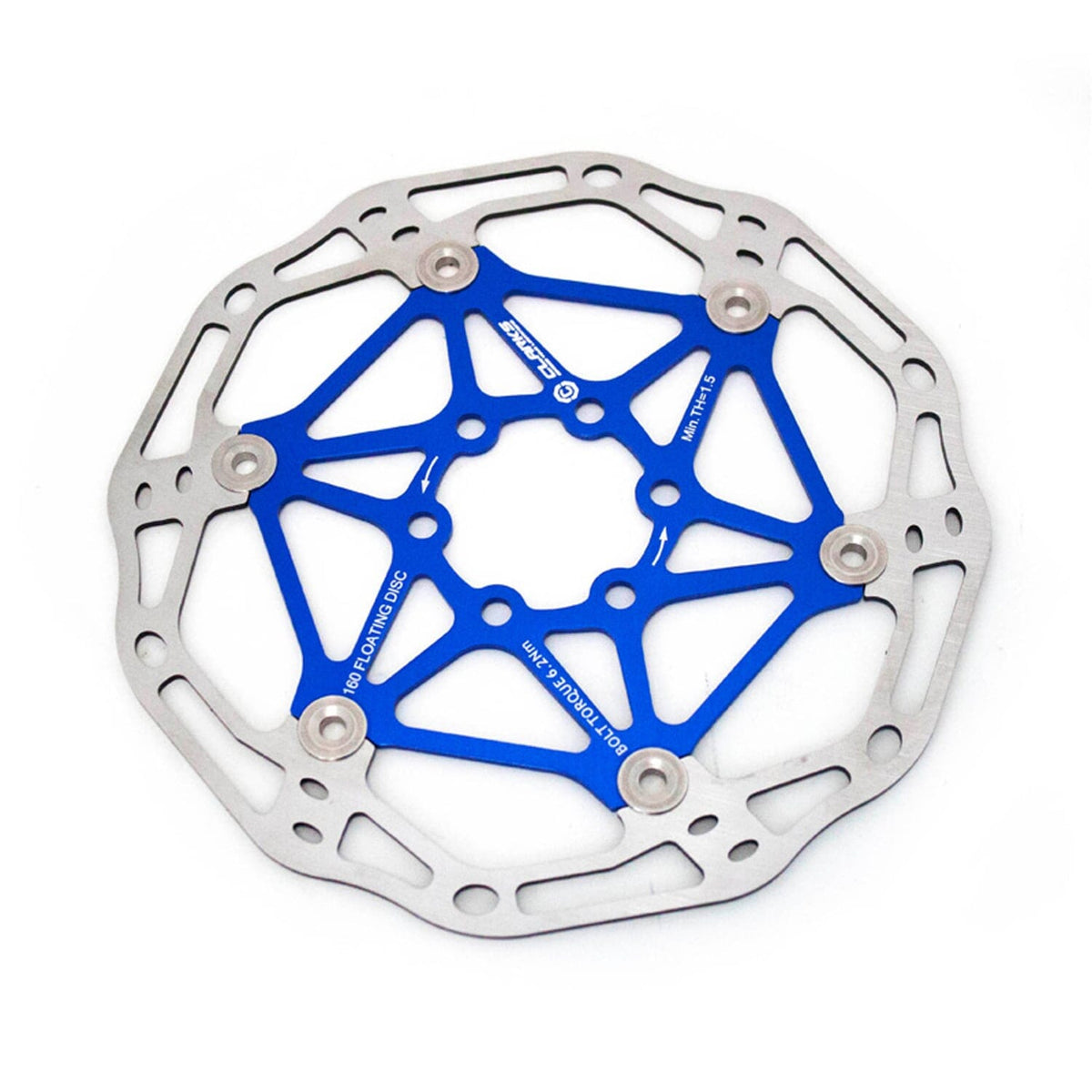 CLARKS CFR-02 6-Bolt Floating Disc Rotor Blue