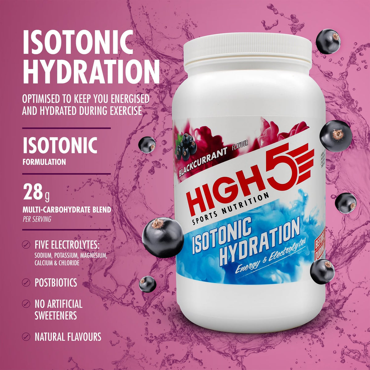 HIGH5 ISOTONIC Energy Drink (1.23kg) Blackcurrant