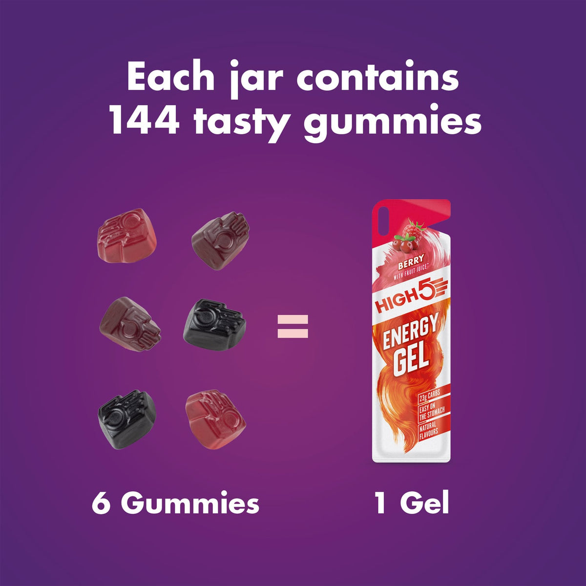 Energivingummier HIGH5 ENERGY GUMMIES (26g) Røde frugter