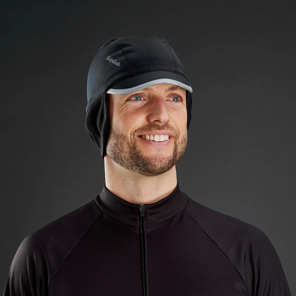 GRIPGRAB BELGIAN STYLE THERMAL WINDPROOF WINTER Cap Black