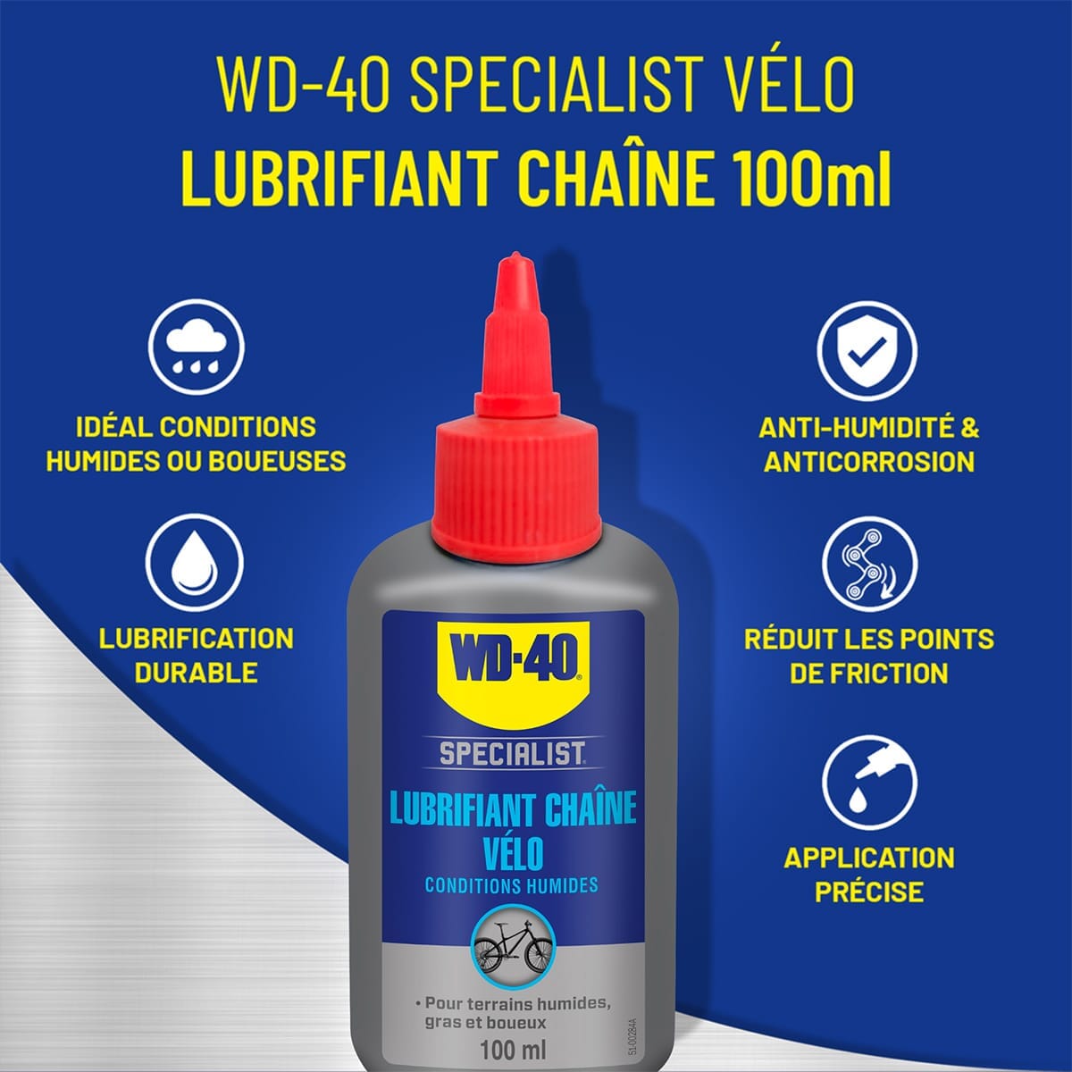 Λιπαντικό Αλυσίδας WD-40 SPECIALIST Υγρές Συνθήκες (100 ml)