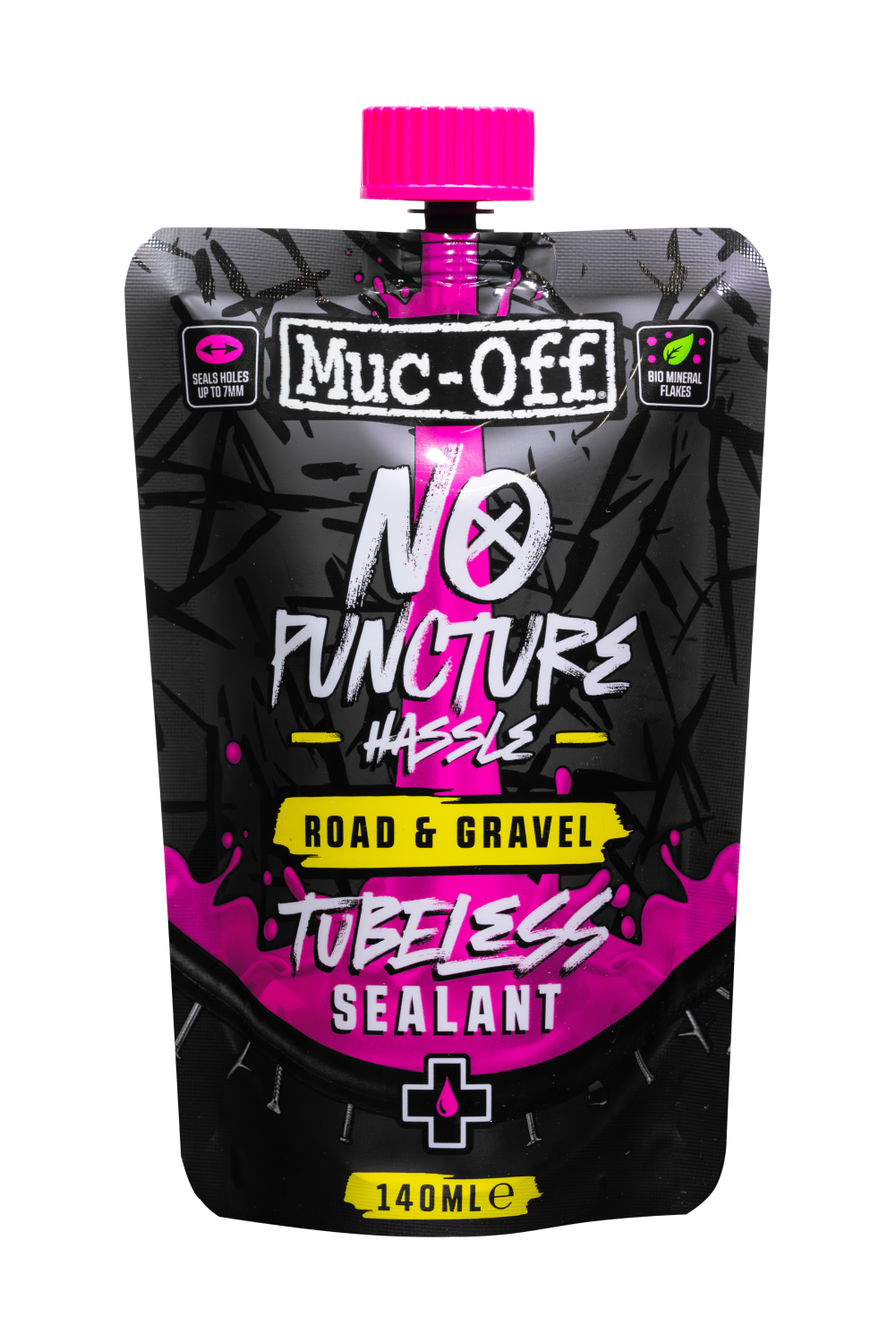 MUC-OFF Route & Gravel -ennaltaehkäisevä tubeless-neste (140 ml)