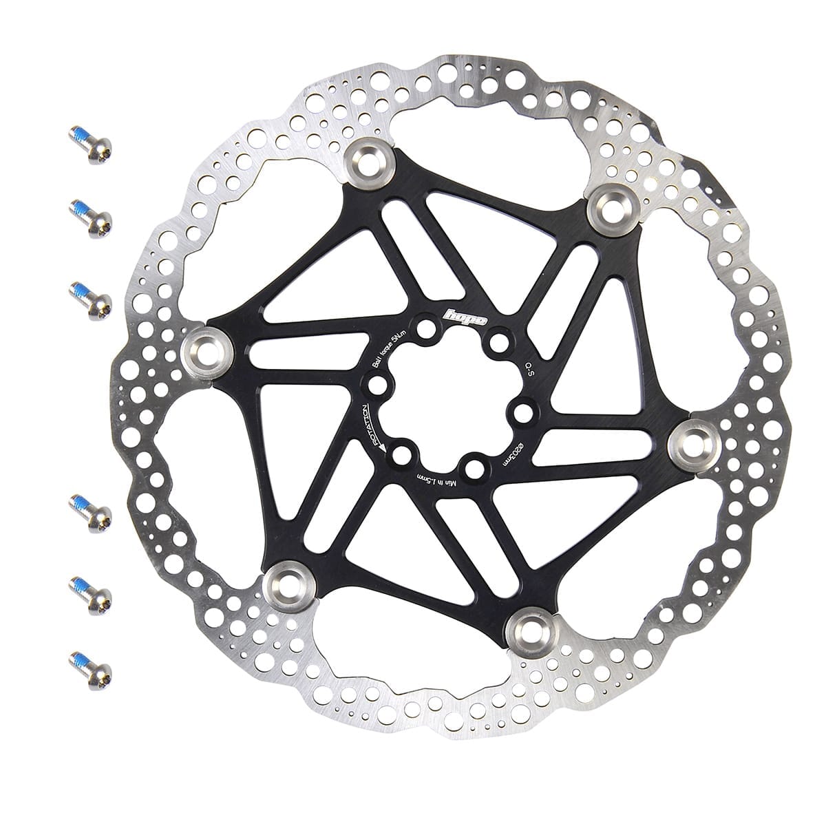 HOPE X2/E4/V4 Floating Disc 6 Bolt Black