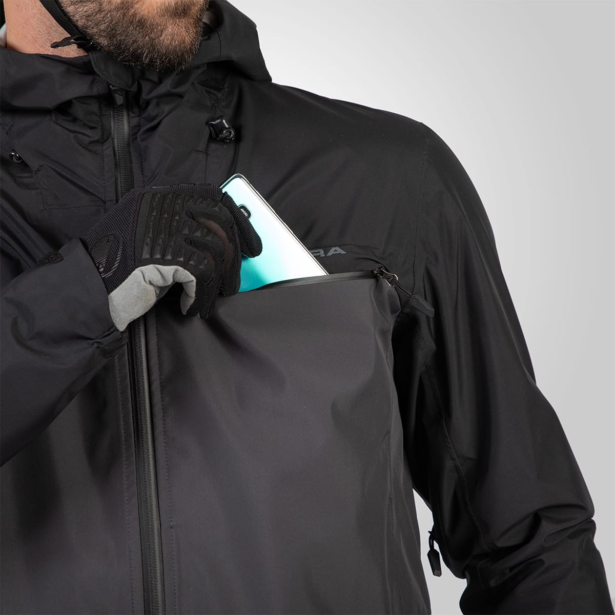 Jakke ENDURA SINGLETRACK WATERPROOF II Sort