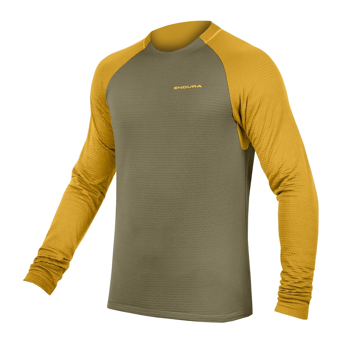 ENDURA SINGLETRACK FLEECE Long Sleeve Jersey Khaki/Mustard