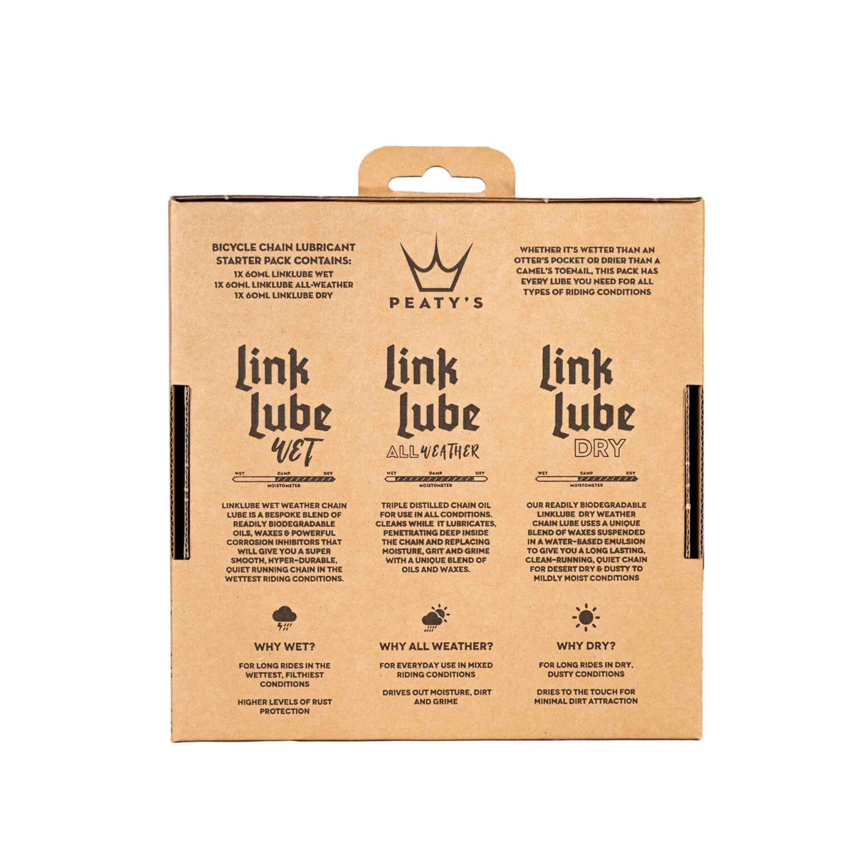 Sada maziv pro všechny podmínky PEATY'S LINKLUBE ALL SEASONS (3 x 60 ml)