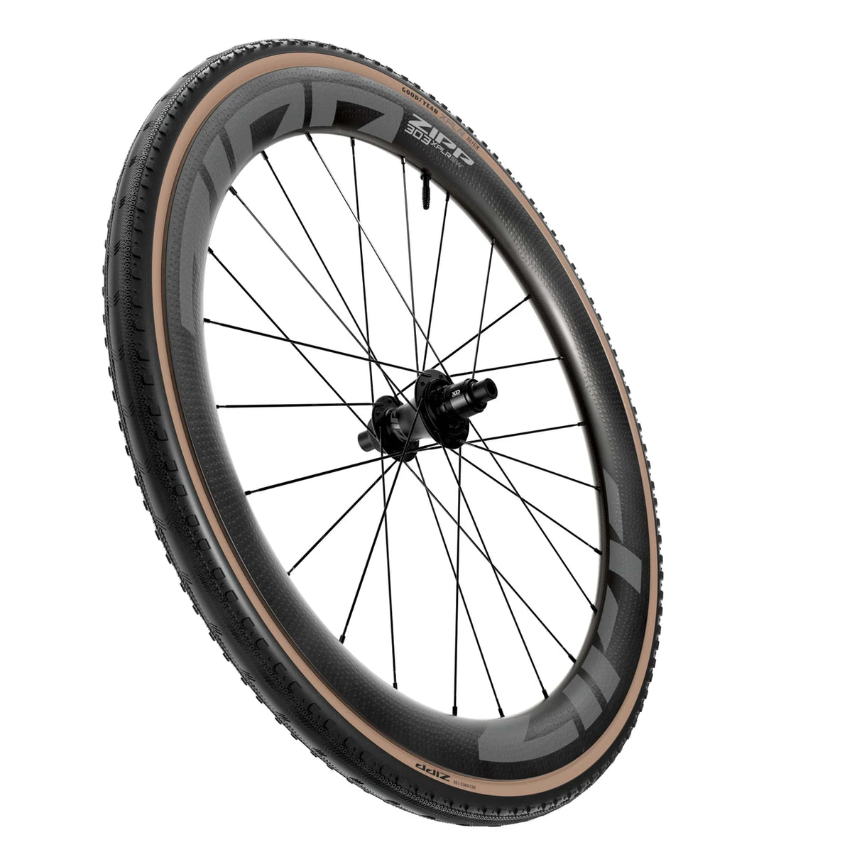 ZIPP GOODYEAR SLICK XPLR 700c Tubeless Ready -rengas, ruskea