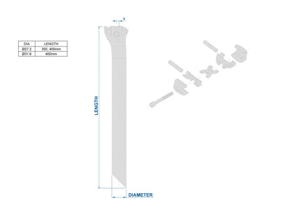 RITCHEY SUPERLOGIC ONE-BOLT Seatpost 5mm Setback