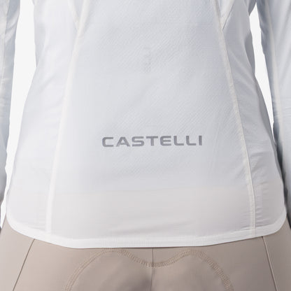 CASTELLI Transition Air women's jacket in ivory – zip detail