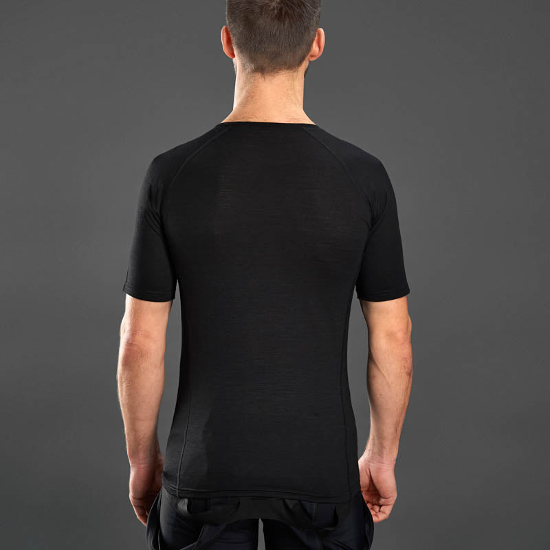GRIPGRAB MERINO BLEND THERMAL Short-Sleeve Base Layer Black