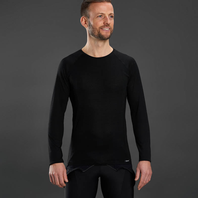 GRIPGRAB MERINO BLEND THERMAL Long-Sleeve Base Layer Black